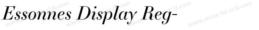 Essonnes Display Reg字体转换